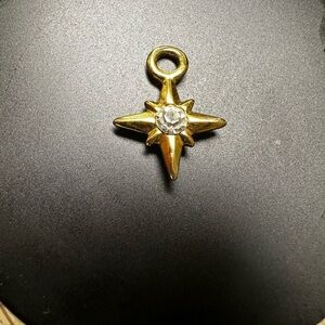 Gold Star Pendant with Crystal Accent